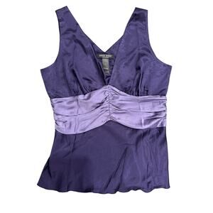 Bisou Bisou Vintage Camisole Fairy Mermaidcore Satin Lace Beaded Top Y2K-Size 12